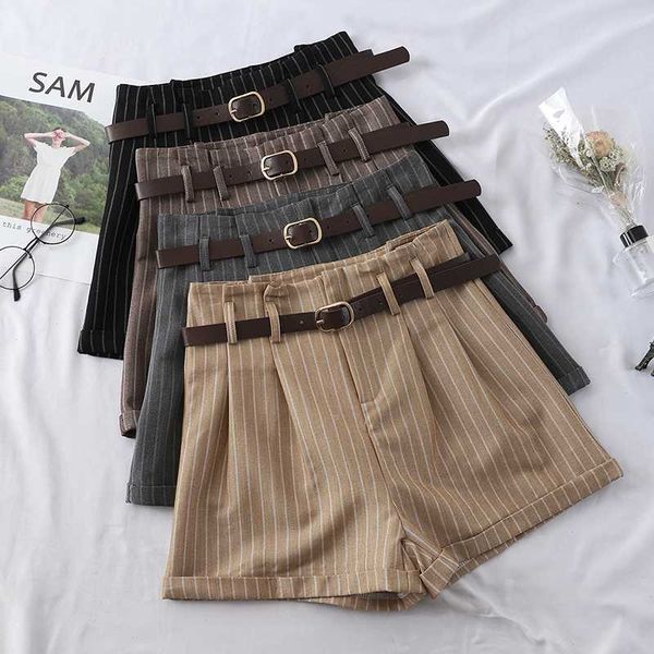 2020 new elegant women shorts summer casual cotton striped sashes loose shorts fashion feminino high waist belt slim short pants, White;black
2020 new elegant women shorts summer casual cotton striped sashes loose shorts fashion feminino high waist belt slim short pants, White;black