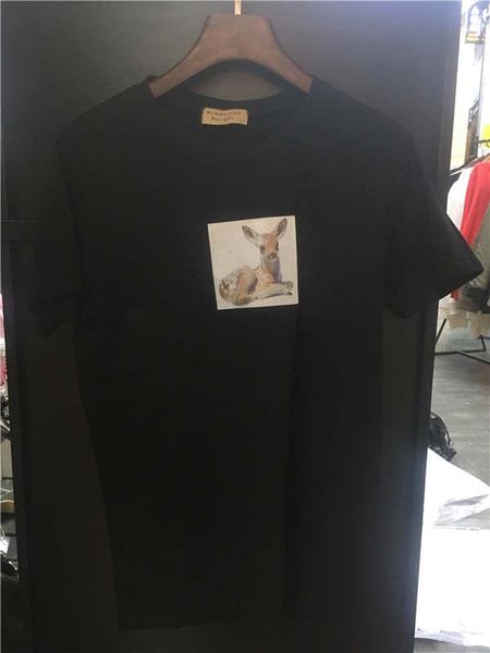 new men t shirt summer new fashion casual wear 3d fawn printed womens short sleeved cotton shirts mens designer t shirts, White;black
new men t shirt summer new fashion casual wear 3d fawn printed womens short sleeved cotton shirts mens designer t shirts, White;black