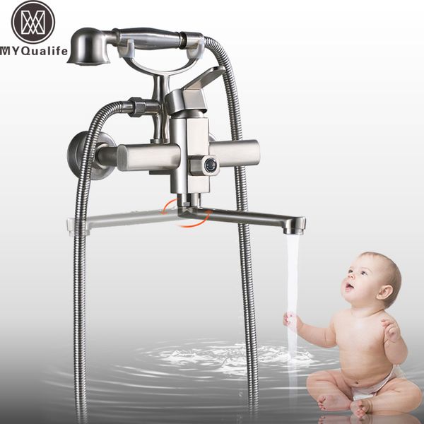 black long spout bathtub faucet rotation spout bath shower faucet handshower brass bathtub mixers
black long spout bathtub faucet rotation spout bath shower faucet handshower brass bathtub mixers