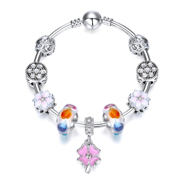925s silver rainbow series alloy large hole bead bracelet pandora style diy european bead bracelet womens designer jewelry aa216, Black
925s silver rainbow series alloy large hole bead bracelet pandora style diy european bead bracelet womens designer jewelry aa216, Black