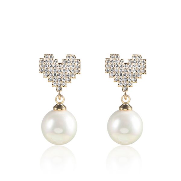 High Quality Pearl Earrings Stud Love Short Style Designer Earring Female 925 Silver Pin Earrings for Women Brithday Gifts