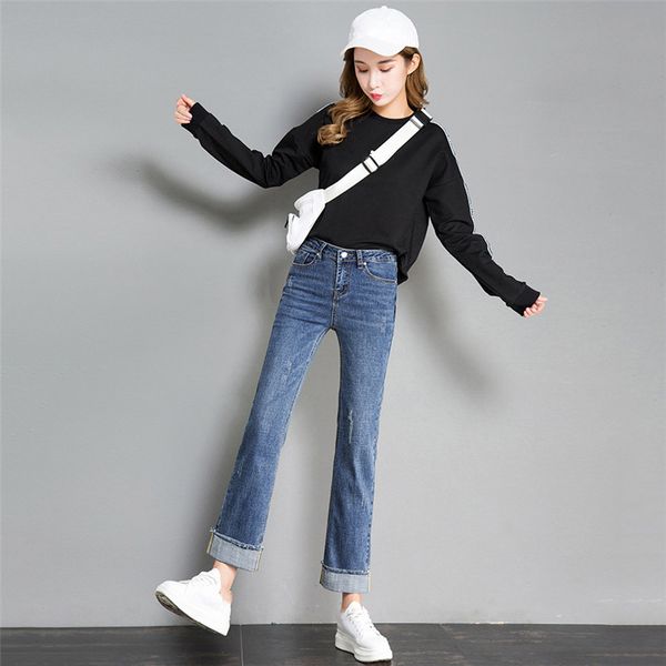 jeans women blue loose high waist jeans korean cargo pants 2019 new spring zipper plus size fashion clothing feminin cx754 
jeans women blue loose high waist jeans korean cargo pants 2019 new spring zipper plus size fashion clothing feminin cx754