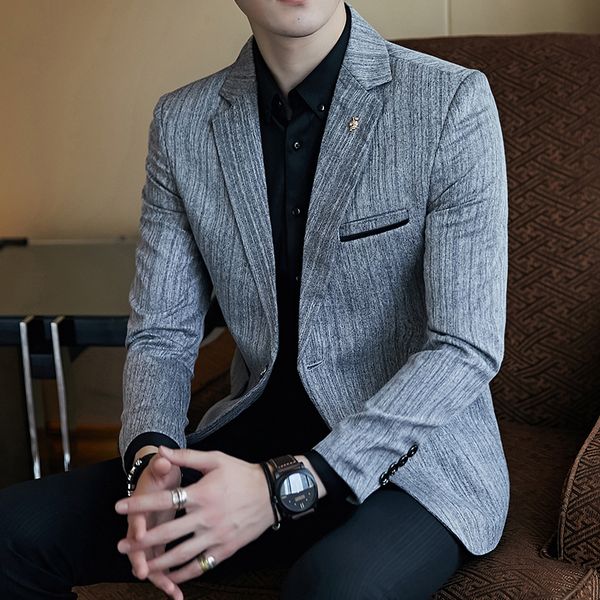autumn suit jacket slim men's suit men's jacket solid color long-sleeved classic retro, White;black
autumn suit jacket slim men's suit men's jacket solid color long-sleeved classic retro, White;black