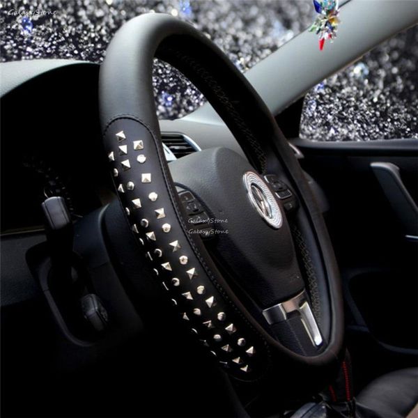 punk style rivets auto car steering wheel cover microfiber leather breathable 15" / 38cm anti-slip
punk style rivets auto car steering wheel cover microfiber leather breathable 15" / 38cm anti-slip