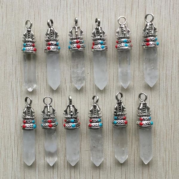 wholesale 12pcs/lot new fahsion good quality natural white crystal pillar charms pendants for jewelry marking ing, Silver
wholesale 12pcs/lot new fahsion good quality natural white crystal pillar charms pendants for jewelry marking ing, Silver
