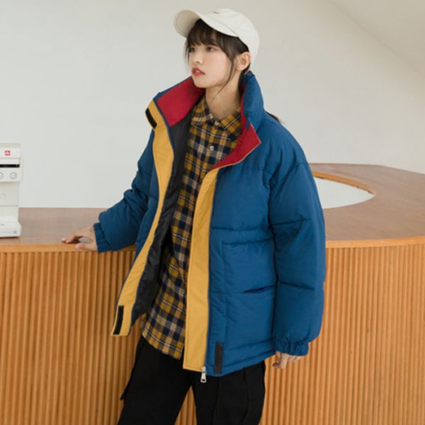 winter thick high collar cotton clothes woman fashion stitching big pocket long sleeve coat ladies simple warm slim jacket women, Black
winter thick high collar cotton clothes woman fashion stitching big pocket long sleeve coat ladies simple warm slim jacket women, Black