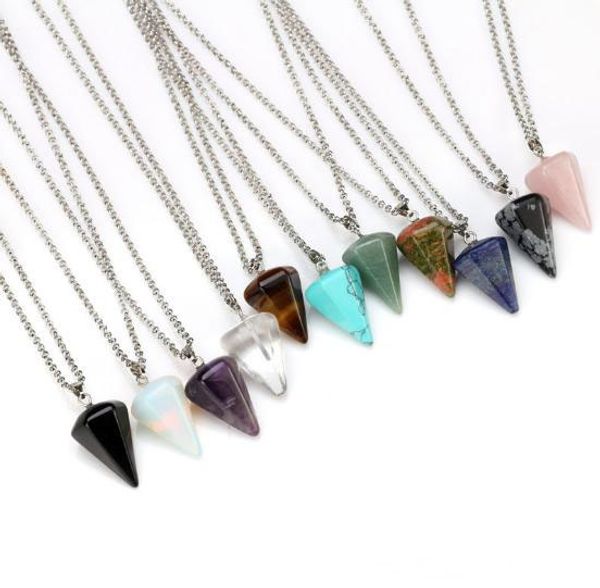 11 styles new natural gemstone pendant necklace crystal healing chakra reiki silver stone hexagonal prisme cone charm necklaces gift an2830
11 styles new natural gemstone pendant necklace crystal healing chakra reiki silver stone hexagonal prisme cone charm necklaces gift an2830