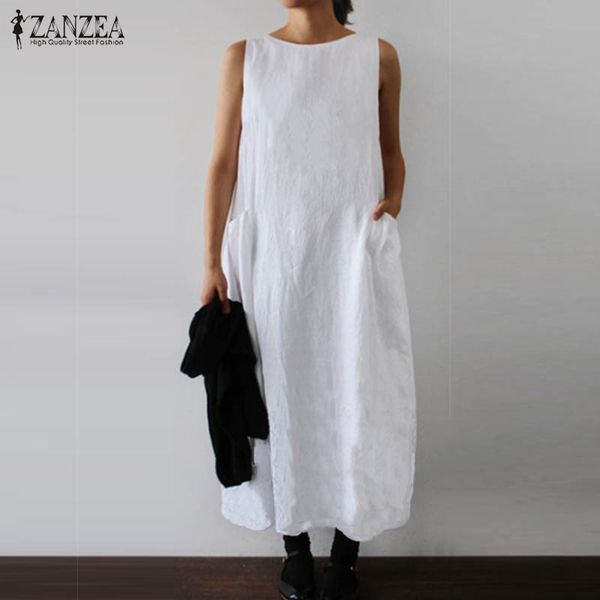 zanzea 2020 elegant sleeveless summer dress women's tank sundress casual o neck solid maxi vestidos female linen robe femme 5xl, Black;gray
zanzea 2020 elegant sleeveless summer dress women's tank sundress casual o neck solid maxi vestidos female linen robe femme 5xl, Black;gray