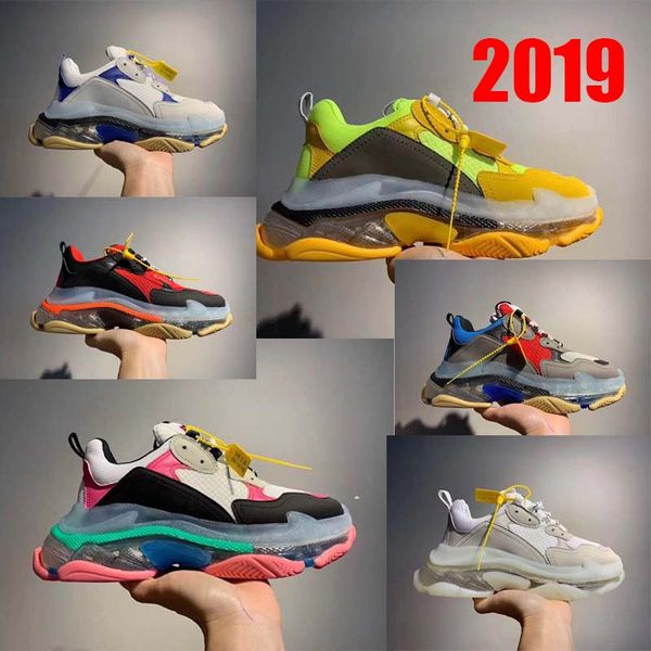 2019 new luxury paris 3.0 triple-s designer dad crystal bottom men women vintage old grandpa trainer casual shoes 17fw, Black
2019 new luxury paris 3.0 triple-s designer dad crystal bottom men women vintage old grandpa trainer casual shoes 17fw, Black