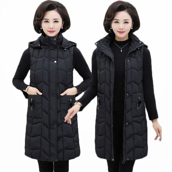 middle and old aged women's vest winter coat new large size waistcoat women sleeveless down cotton jacket hooded parka f2039, Black;white
middle and old aged women's vest winter coat new large size waistcoat women sleeveless down cotton jacket hooded parka f2039, Black;white