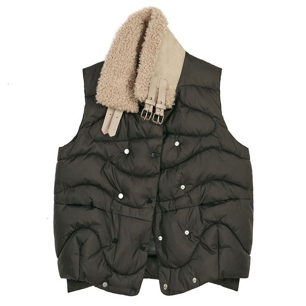 women loose lambswooll split cotton-padded fit vest new stand collar sleeveless fashion tide spring autumn 2019 d706, Black;white
women loose lambswooll split cotton-padded fit vest new stand collar sleeveless fashion tide spring autumn 2019 d706, Black;white