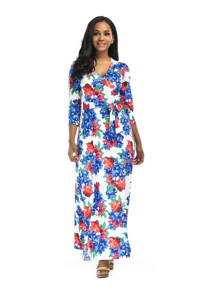 elegant print women dress fit and flare women dresses three quarter sleeve v neck ankle-length maxi vestidos, Black;gray
elegant print women dress fit and flare women dresses three quarter sleeve v neck ankle-length maxi vestidos, Black;gray