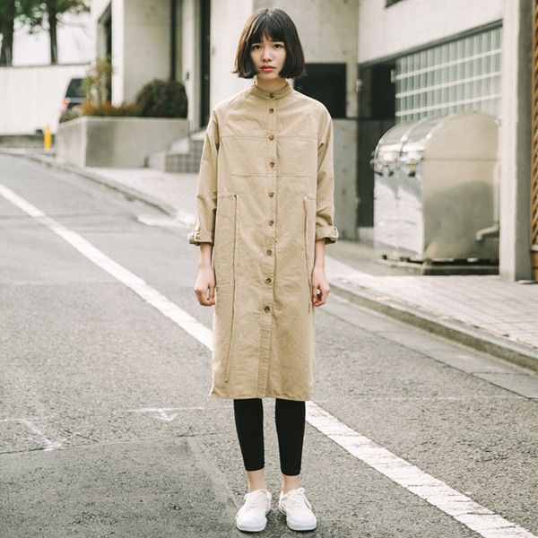 trench coat women x-long casual skirt female coat solid cotton windbreaker elegant outdoor thin slim splice long japanese style, Tan;black 
trench coat women x-long casual skirt female coat solid cotton windbreaker elegant outdoor thin slim splice long japanese style, Tan;black