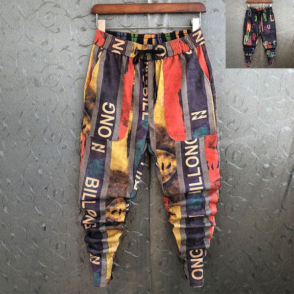 fashion spring hip hop printed pants men loose joggers streetwear patchwork harem pants clothes cuffed ankle length trousers, Black
fashion spring hip hop printed pants men loose joggers streetwear patchwork harem pants clothes cuffed ankle length trousers, Black
