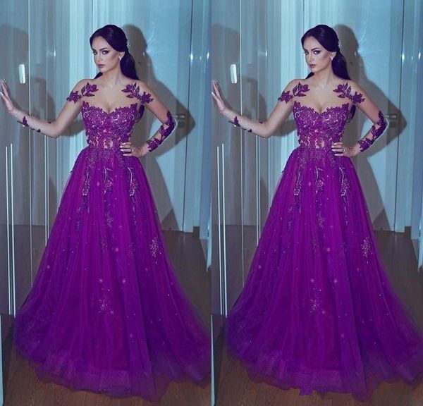 модные фиолетовые кружева вечерние вечерние платья 2019 a-line illusion длинные рукава аппликации sheer экипаж шеи арабский длина пола женщи, Black;red
модные фиолетовые кружева вечерние вечерние платья 2019 a-line illusion длинные рукава аппликации sheer экипаж шеи арабский длина пола женщи, Black;red