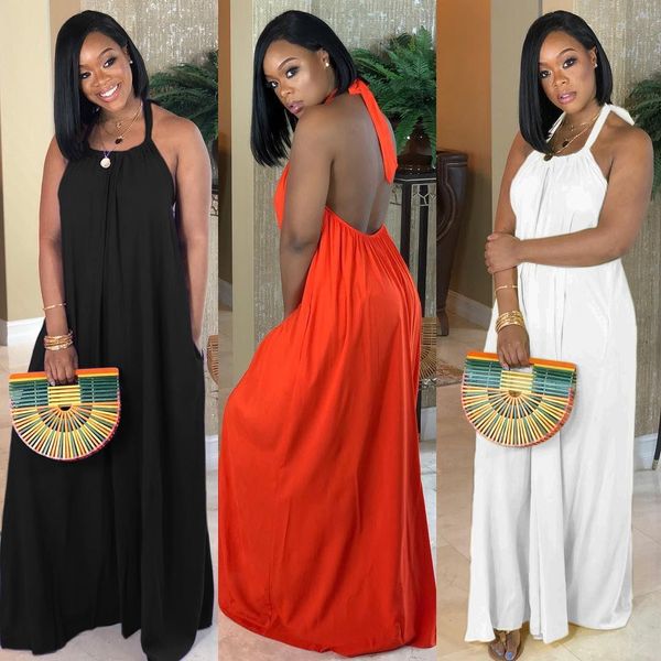women bohemian dresses summer long candy color halter backless beach holiday seaside casual dresses, Black;gray 
women bohemian dresses summer long candy color halter backless beach holiday seaside casual dresses, Black;gray