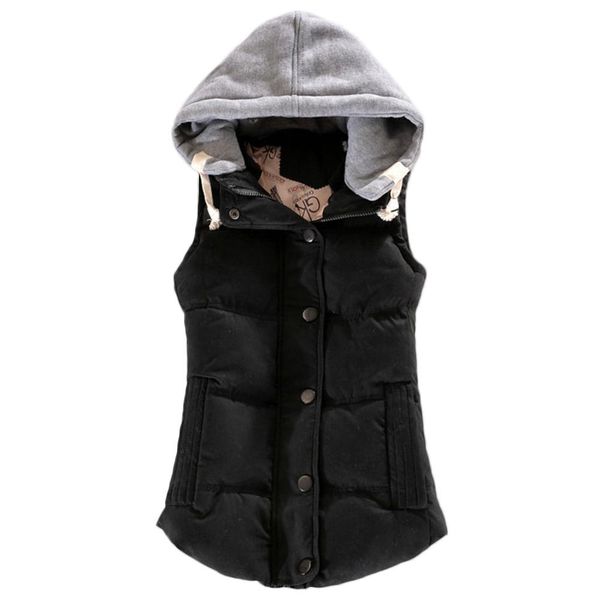 women winter cotton padded hooded gilet vest zipper sleeveless waistcoat jacket vests women's waistcoat with pockets solid color, Black;white
women winter cotton padded hooded gilet vest zipper sleeveless waistcoat jacket vests women's waistcoat with pockets solid color, Black;white