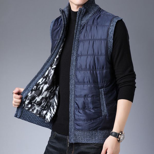 autumn and winter men fashion design casual thick warm jacket sleeveless solid color youth clothes, White;black
autumn and winter men fashion design casual thick warm jacket sleeveless solid color youth clothes, White;black