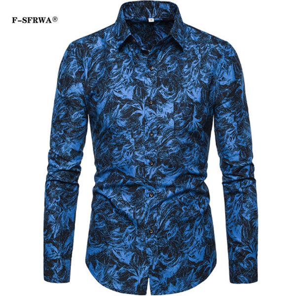 f-sfrwa 2019 spring and summer new men's shirts printed long sleeves casual brand flower shirt, White;black
f-sfrwa 2019 spring and summer new men's shirts printed long sleeves casual brand flower shirt, White;black