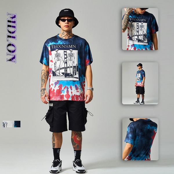 luxury designer hip hop style men's spring and summer 2020 new japanese street fashion personality skull loose abstract tie dye t-shirt, White;black
luxury designer hip hop style men's spring and summer 2020 new japanese street fashion personality skull loose abstract tie dye t-shirt, White;black