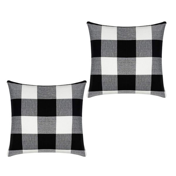 2pcs cotton linen square throw pillow case sofa car cushion cover replace