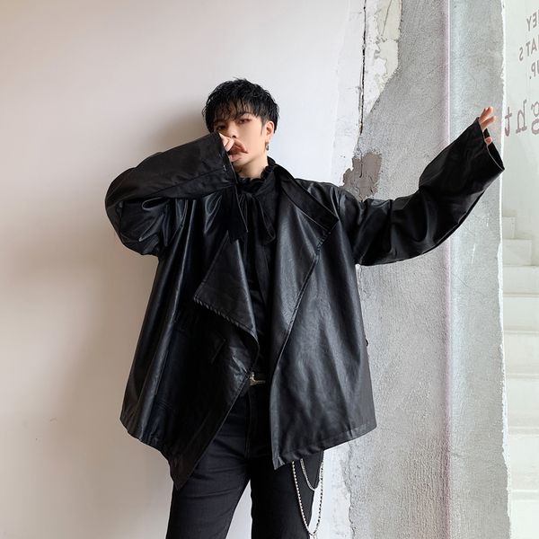 men punk gothic faux fur coat vintage fashion loose casual leather jacket male women streetwear hip hop outerwear, Black
men punk gothic faux fur coat vintage fashion loose casual leather jacket male women streetwear hip hop outerwear, Black