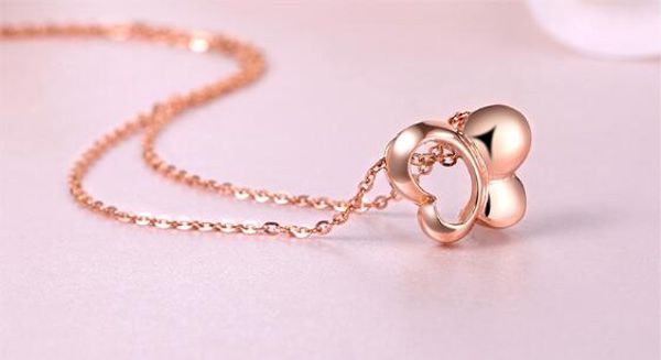 18k gold necklace pendant rose gold set chain color butterfly female au750 o word chain, Silver
18k gold necklace pendant rose gold set chain color butterfly female au750 o word chain, Silver