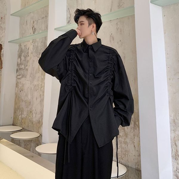 мужчины с длинным рукавом плиссированной кулиской беспривязной повседневной рубашкой мужской япония streetwear hip hop party платья костюмы, White;black
мужчины с длинным рукавом плиссированной кулиской беспривязной повседневной рубашкой мужской япония streetwear hip hop party платья костюмы, White;black