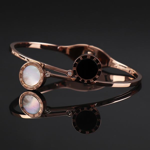 новые стали ювелирных изделия аксессуаров оболочки титана браслет розового золота браслета черных круглых римских цифр wristlet ювелирных па, Black
новые стали ювелирных изделия аксессуаров оболочки титана браслет розового золота браслета черных круглых римских цифр wristlet ювелирных па, Black