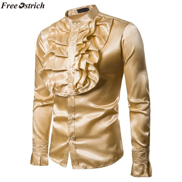 ostrich men's autumn casual shirts long sleeve shirt praty shirt evening solid blouse new arrivals slim fit male, White;black
ostrich men's autumn casual shirts long sleeve shirt praty shirt evening solid blouse new arrivals slim fit male, White;black