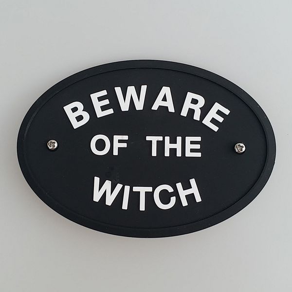1x handmade silver beware of the witch for assistance outdoor & indoor sign
1x handmade silver beware of the witch for assistance outdoor & indoor sign