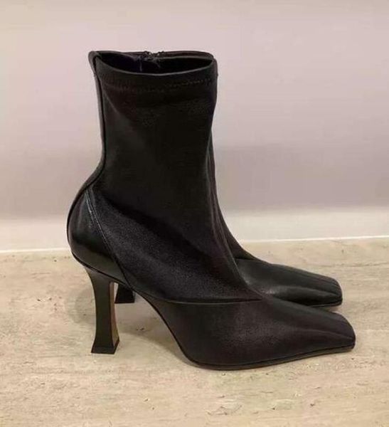 womens high heels square toe side zipper mid calf riding boots pu leather stilettos shoes black wine red c308
womens high heels square toe side zipper mid calf riding boots pu leather stilettos shoes black wine red c308