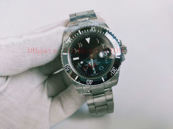 men's 40mm black dial arabic numeral index ceramic bezel steel asia movement sport automatic mens watch, Slivery;brown
men's 40mm black dial arabic numeral index ceramic bezel steel asia movement sport automatic mens watch, Slivery;brown