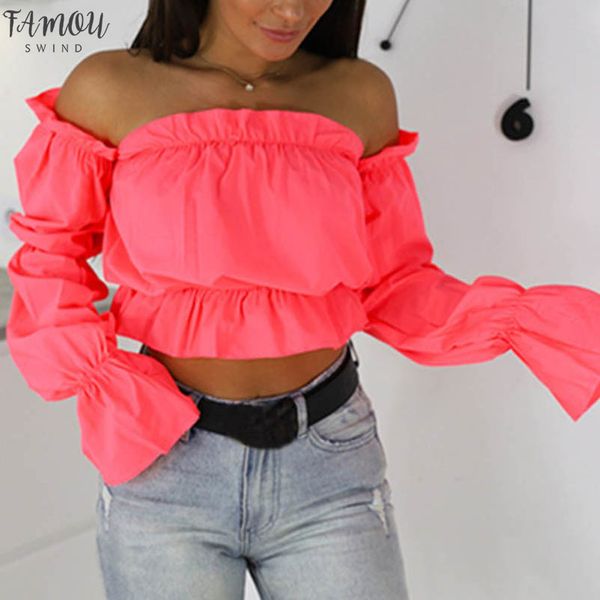 2020 candy color off shoulder crop women dot print lantern sleeve shirts lady slash neck beach blouse, White
2020 candy color off shoulder crop women dot print lantern sleeve shirts lady slash neck beach blouse, White