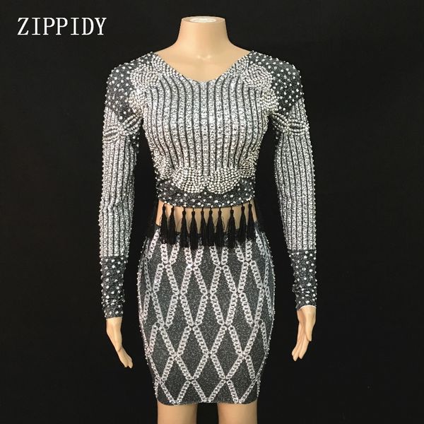 silver rhinestones black tassel long sleeves skirt outfit set female singer evening wear birthday celebrate 2-piece set, Black;red
silver rhinestones black tassel long sleeves skirt outfit set female singer evening wear birthday celebrate 2-piece set, Black;red