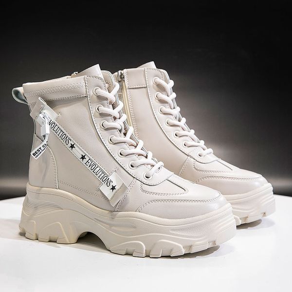 elevator boots women's british-style short boots 2020 autumn new style hight-white shoes women's leather-women's boot, Black
elevator boots women's british-style short boots 2020 autumn new style hight-white shoes women's leather-women's boot, Black