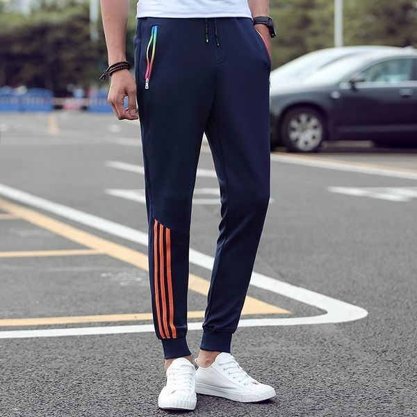 men's casual pants autumn trousers men pants slim fit sweatpants cotton jogger striped bodybuilding gyms pants sportswear, Black
men's casual pants autumn trousers men pants slim fit sweatpants cotton jogger striped bodybuilding gyms pants sportswear, Black