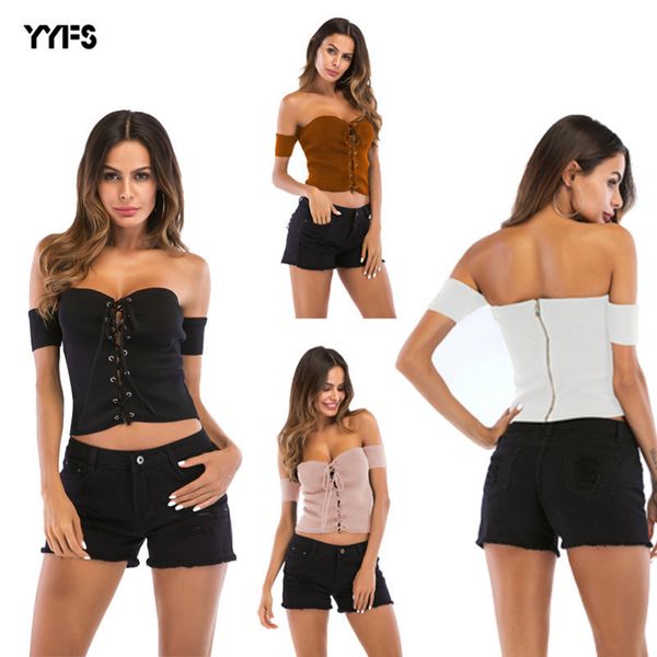 womens designer sweater 20t-shirt wrapped chest cross strap strapless backless thin sweater, White;black
womens designer sweater 20t-shirt wrapped chest cross strap strapless backless thin sweater, White;black
