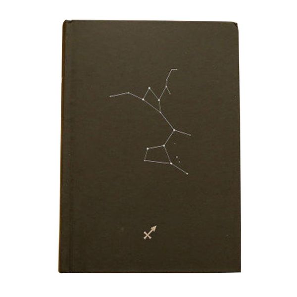 32k Diary Notebook Black Work Book Students Thick Manuscript 12 Constellations Stationery Planner