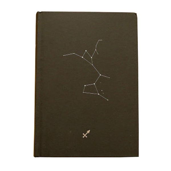 32k Diary Notebook Black Work Book Students Thick Manuscript 12 Constellations Stationery Planner