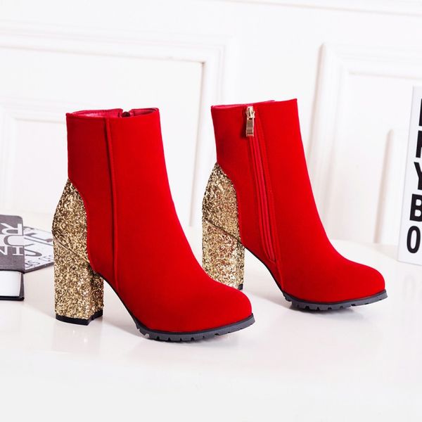 oversized -17 boots women shoes ankle boots for women ladies sequined side zipper round head square heel, Black
oversized -17 boots women shoes ankle boots for women ladies sequined side zipper round head square heel, Black