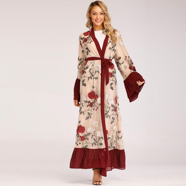abayas для женщин новая мода в стиле мусульманских женщин платья кафтан кружева вышитые легко кимоно с длинным рукавом платье, Red
abayas для женщин новая мода в стиле мусульманских женщин платья кафтан кружева вышитые легко кимоно с длинным рукавом платье, Red