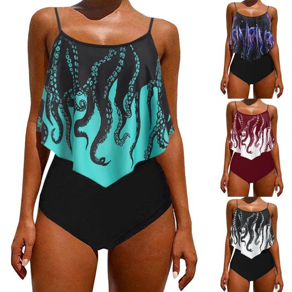 two piece swimsuit padded plus size swimwear women overlay print tankini bathing suit ruffles high waist bikini black swimdress
two piece swimsuit padded plus size swimwear women overlay print tankini bathing suit ruffles high waist bikini black swimdress