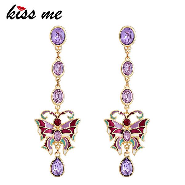 kiss me purple resin enamel butterfly earrings for women new long drop earrings fashion accessories, Golden
kiss me purple resin enamel butterfly earrings for women new long drop earrings fashion accessories, Golden