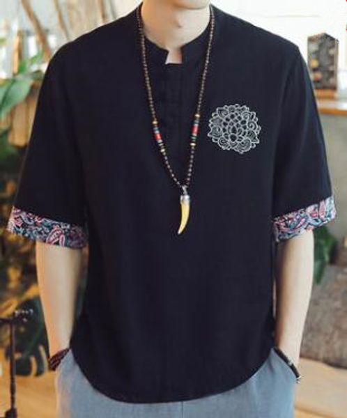 t shirt 2019 men summer fashion gray yellow white linen short sleeve blank chinese style easy leisure t-shirt 14, Blue;black
t shirt 2019 men summer fashion gray yellow white linen short sleeve blank chinese style easy leisure t-shirt 14, Blue;black