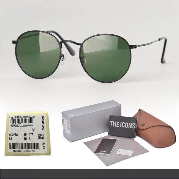 classic round sunglasses for men women brand designer metal frame glass lens vintage sun glasses sport glasses with retail case and label, White;black
classic round sunglasses for men women brand designer metal frame glass lens vintage sun glasses sport glasses with retail case and label, White;black