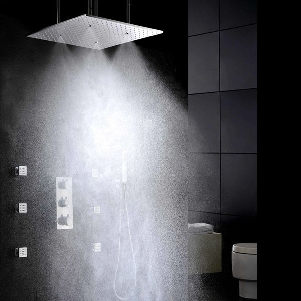 chrome bathroom auto-thermostat control function shower set 20 inch spray and rain big shower head
chrome bathroom auto-thermostat control function shower set 20 inch spray and rain big shower head