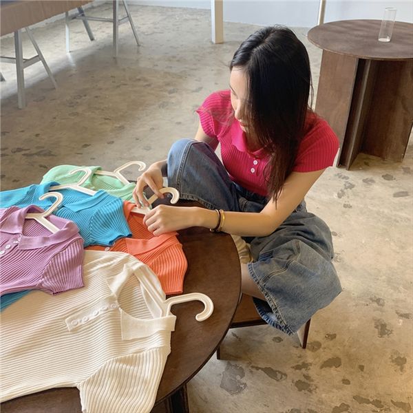 macaron color series ~ korean style chic double-breasted short-sleeved knitted macaron color series ~ korean style chic double-breasted, White
macaron color series ~ korean style chic double-breasted short-sleeved knitted macaron color series ~ korean style chic double-breasted, White