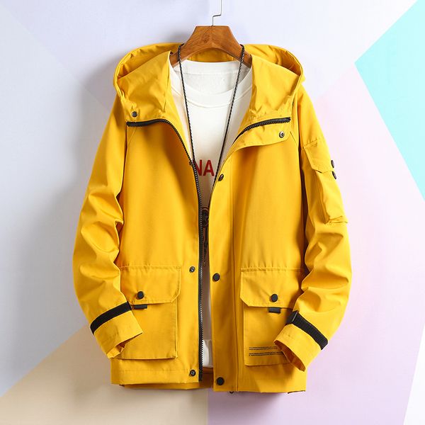 men's jacket spring and summer fashion trend casual loose large size solid color yellow black street hip hop men's clothing, Black;brown
men's jacket spring and summer fashion trend casual loose large size solid color yellow black street hip hop men's clothing, Black;brown
