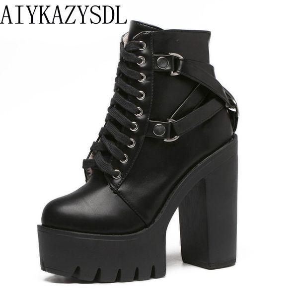 aiykazysdl gothic cross strap ankle boots women faux leather platform block chunky thick ultra high heel gladiator shoes bootie, Black
aiykazysdl gothic cross strap ankle boots women faux leather platform block chunky thick ultra high heel gladiator shoes bootie, Black